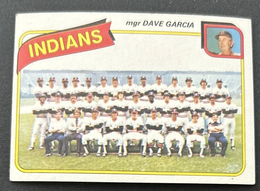 1980 Topps Indian Team Card #451 Bobby Bonds Ted Cox Toby Harrah Rick Wise GD OC - Image 1 of 2