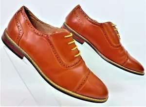 Bruno Marc Herren formelle elegante Schuhe Kappe Zehe Brogue Oxford Schuhe braun Größe 13 gebraucht, in einwandfreiem Zustand - Bild 1 von 6