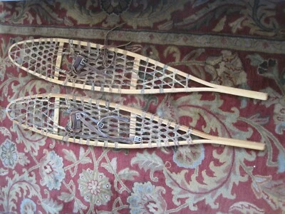 Par de raquetes de neve Safesport Denver antigos 55" decoração esportiva de inverno  - Imagem 1 de 4