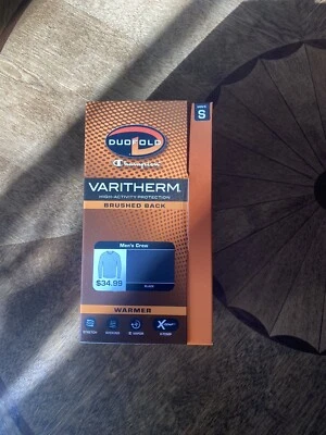 Nuevo en caja Thermals Duofold por Champion Varitherm cepillado espalda para hombre Crew - Negro - S Foto 1 de 3