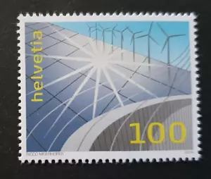 2014 SWITZERLAND ZWITSERLAND SUISSE HELVETIA WINDMILLS ENERGY VF MNH - Picture 1 of 1