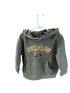 Sonoma Jungen 5 6 grün Langarm Hoodie Sweatshirt Camouflage innen Kapuze distressed - Bild 1 von 3