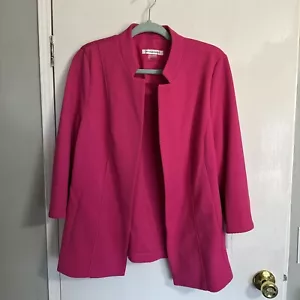 Allison Daley Pink Open Front 3/4 Sleeve Jacket—Size 14 - Picture 1 of 5