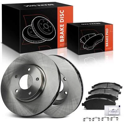 Front Disc Brake Rotors & Ceramic Brake Pads for Nissan Quest 2004-2017 V6 3.5L - Image 1 of 4