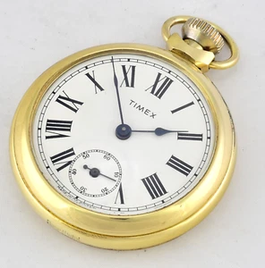 Vintage TIMEX Pocket Watch - Made In Great Britain - Mint Dial - GWO - - Picture 1 of 5