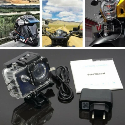 Mini capacete de motocicleta gravador de direção DV kit de ação câmera esportiva à prova d'água - Imagem 1 de 4