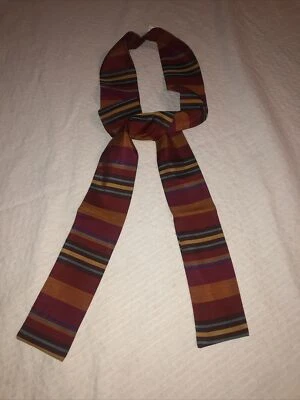 Pajarita de seda sinfónica vintage alrededor de 1980 a rayas multicolor Foto 1 de 4