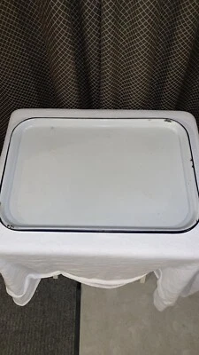 Bandeja para servir antigua de porcelana esmaltada vintage de los años 30 Foto 1 de 4
