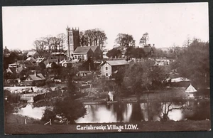 Postcard Isle of Wight Carisbrooke Village overview with church early RP - Picture 1 of 2