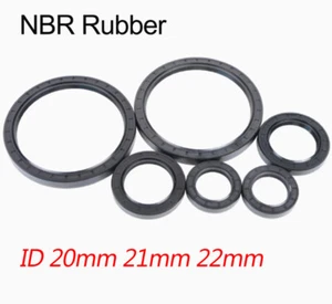 TC Skeleton Oil Seal Rings Rotary Shaft Sealing NBR Double Lip ID 20mm 21mm 22mm - Picture 1 of 11