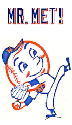 Mr. Met/New York Mets Fridge Magnet #6 Cover