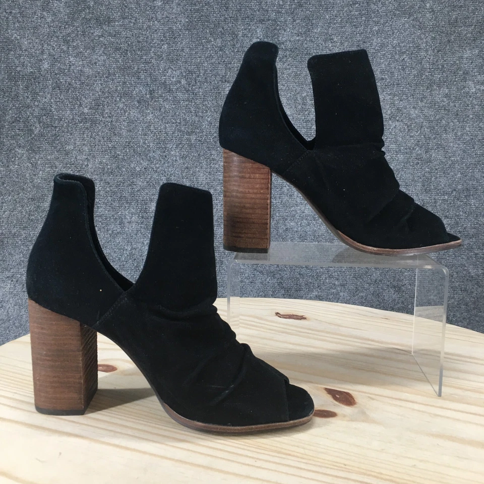 Botas femininas Kristin Cavallari x chinesas de lavanderia 8,5 recortes salto preto - Imagem 1 de 4