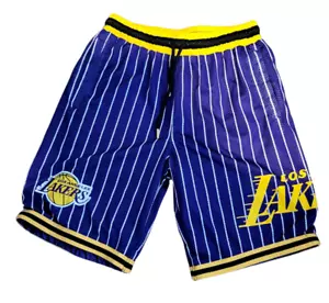 NBA Lakers Basketball Purple shorts with yellow Men's Size: Small - Picture 1 of 6