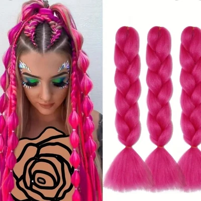 ANN MAR K Zöpfe Kunsthaar Haar Braids Twist Zum Einflechten,100%Kanek Jumbo Braiding Ombre