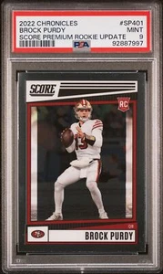 2022 Panini Chronicles Score Premium Rookies Update #SP401 Brock Purdy  PSA 9 - Picture 1 of 2