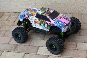Custom Body Graffiti Style for V2 WideMaxx Traxxas Maxx 1/10 Shell Cover eMaxx - Picture 1 of 17