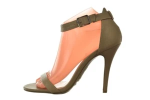 NEW Anne Michelle Enzo Womens Shoes Size 8 38 Beige Ankle Strap Heels Sandals - Picture 1 of 6