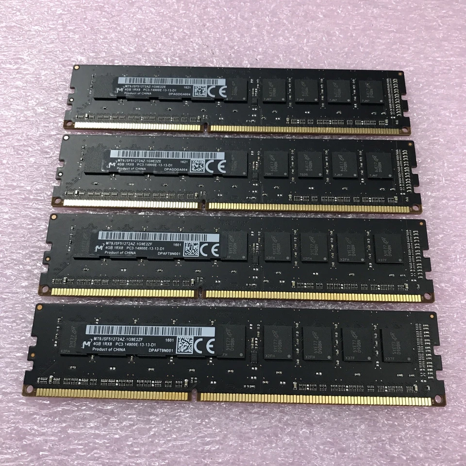 Micron 16GB 1Rx8 PC3-14900E-13-13-D1 Ram MT9JSF51272AZ-1G9E2ZF - Image 1 of 4