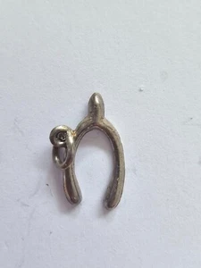 Vintage 925 Sterling Silver Luck Wishbone Pendant / Charm - Picture 1 of 1