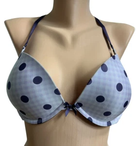 Sujetador Victoria's Secret Push-Up Púrpura Lunares Talla 36C Sumergible Con Aros Multivías - Imagen 1 de 6