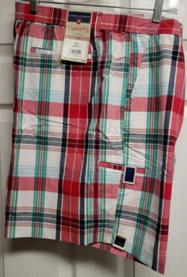 CALÇÕES XADREZ VERMELHO 8" COSTURA INTERNA TAMANHO 42 ALFORJE NOVO COM ETIQUETAS - Imagem 1 de 4