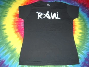 RAW VEGAN YOGA UNISEX WORKOUT GYM BLACK WOMENS SLIM T-SHIRT COTTON-MEDIUM-NEW-NR - Imagen 1 de 3