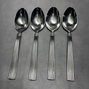 REED & BARTON CRESCENDO II lotto di 4 cucchiai cucchiai zuppa inox 18/10 - Foto 1 di 9