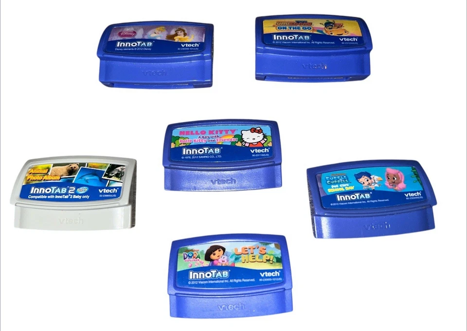 Vtech InnoTab Game Cartridges Lot 6 Hello Kitty Disney Princess Dora - Image 1 of 1