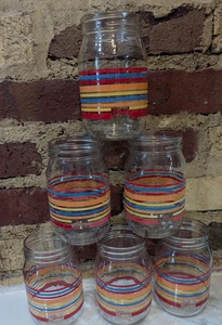 Fiesta Ware Homer Laughlin Firmado Tarro de Albañil Vasos Set-6 Raro - Imagen 1 de 14