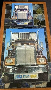 18 WHEELER SPRINGBOK 500 PIECE JIGSAW PUZZLE Vintage Complete 18in X 23.5in USA - Picture 1 of 6