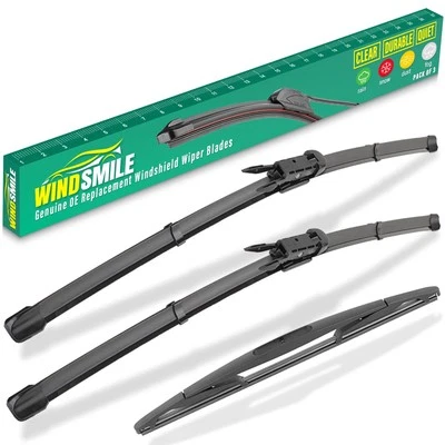 WINDSMILE Ford Escape Windshield Wiper Blades 20" 12" OEM Quality Set of 3 All-Weather
