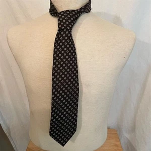 Corbata de diseñador negra geométrica Principe para hombre clásica corpcore tablero cápsula de carrera - Imagen 1 de 7
