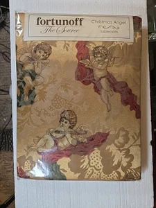 Vintage Fortunoff Christmas Angel Tablecloth 60” X 120” Oblong  New In Package  - Picture 1 of 7