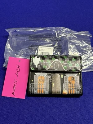 Betsey Johnson Forever Home Haunted House Halloween Wallet NEW - Image 1 of 4