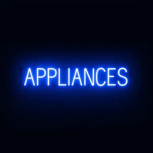 SpellBrite APPLIANCES Sign | Neon Sign Look, LED Light | 36.0" x 6.3" - Picture 1 of 11