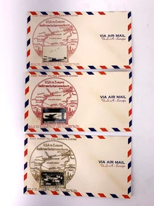 1939 (Lot of 3) First Flight US Air Mail Europe PAA Airways System Plane Photos - Picture 1 of 14
