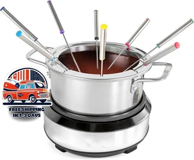 Juego De Olla Eléctrica Para Fondue De 8 Tazas Para Queso Y Chocolate US NUEVO Foto 1 de 4