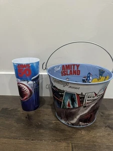 Jaws 50th Anniversary Popcorn Eimer Dose 2025 Brandneu! 170 oz/5L & Tasse - Bild 1 von 10