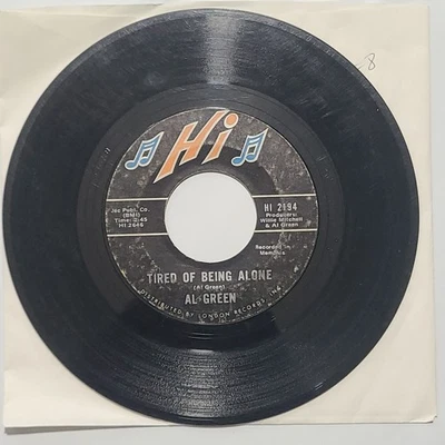 Al Green ~ Tired Of Being Alone/ Get Back Baby ~ Hi 45 RPM Record Foto 1 de 4