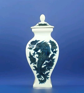 A1514 Rosenthal Art-Deco vaso con coperchio, decorazione drago blu, circa 1928, H = 39 cm 1a scelta - Foto 1 di 12