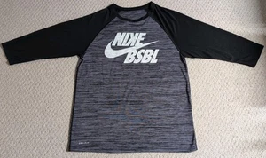 Nike Mens Medium Multi-Color 100% Polyester Dri-Fit Long Sleeve Baseball Shirt24 - Picture 1 of 9
