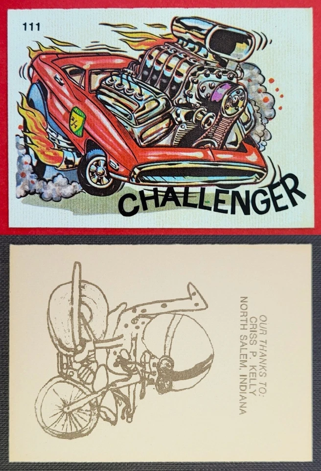 1970 年 Oddest 奇怪棒 #111 "道奇挑战者"状况完好加上粉丝艺术! — 第 1/3 张图片