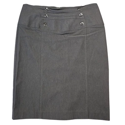 Saia Byline Preta Elástica Midi Preppy Lápis Leve Feminina Tamanho 11 Juniores - Imagem 1 de 4