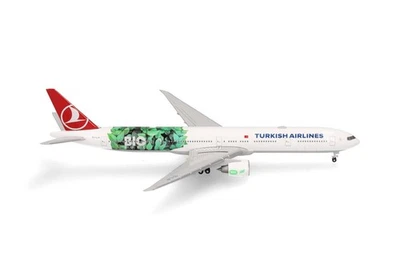 ¡Nuevo! Herpa 538442 Turkish Airlines Boeing 777-300ER "Bio Fuel" reg TC-LJH -1:500 Foto 1 de 4