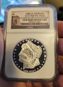 1888 CC Morgan 2015 Private Carson City Collection NGC GEM Deep Proof Like - Bild 1 von 5