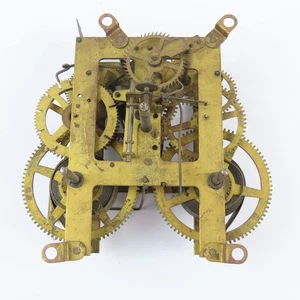 E. Ingraham Co. Time & Strike Spring Driven 8-Day Clock Movement | Parts, Repair - Picture 1 of 3