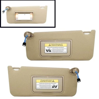 Driver+Passenger Side Sun Visor for Honda Accord 2008-2012 with Light-Beige Foto 1 de 4