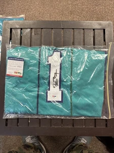 MUGGSY BOGUES CHARLOTTE HORNETS AUTOGRAPHED CUSTOM JERSEY PSA CERTIFIED Sz XL - Picture 1 of 4