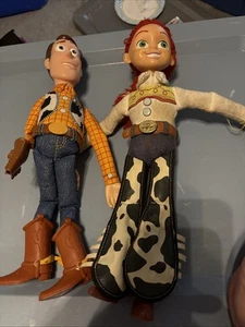 Disney Pixar Thinkway Pull String Talking Woody & Jessie Toy Story Dolls WORK - Picture 1 of 7