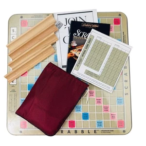 Vintage 1989 Milton Bradley Scrabble Board Game Deluxe Edition Turntable - Picture 1 of 9